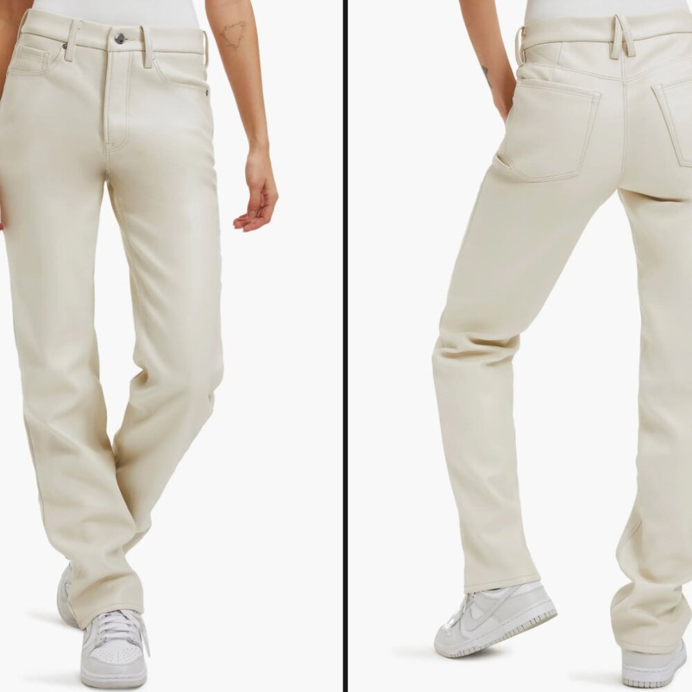 NWT + FLAW Good American Better than Leather Good Icon Pant